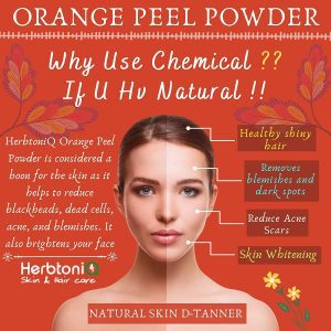 HerbtoniQ 100% Natural Orange Peel, Harad and Pomegranate Peel Powder for Making DIY Mask for Face/Facial, Hair & Body (450 Gram)