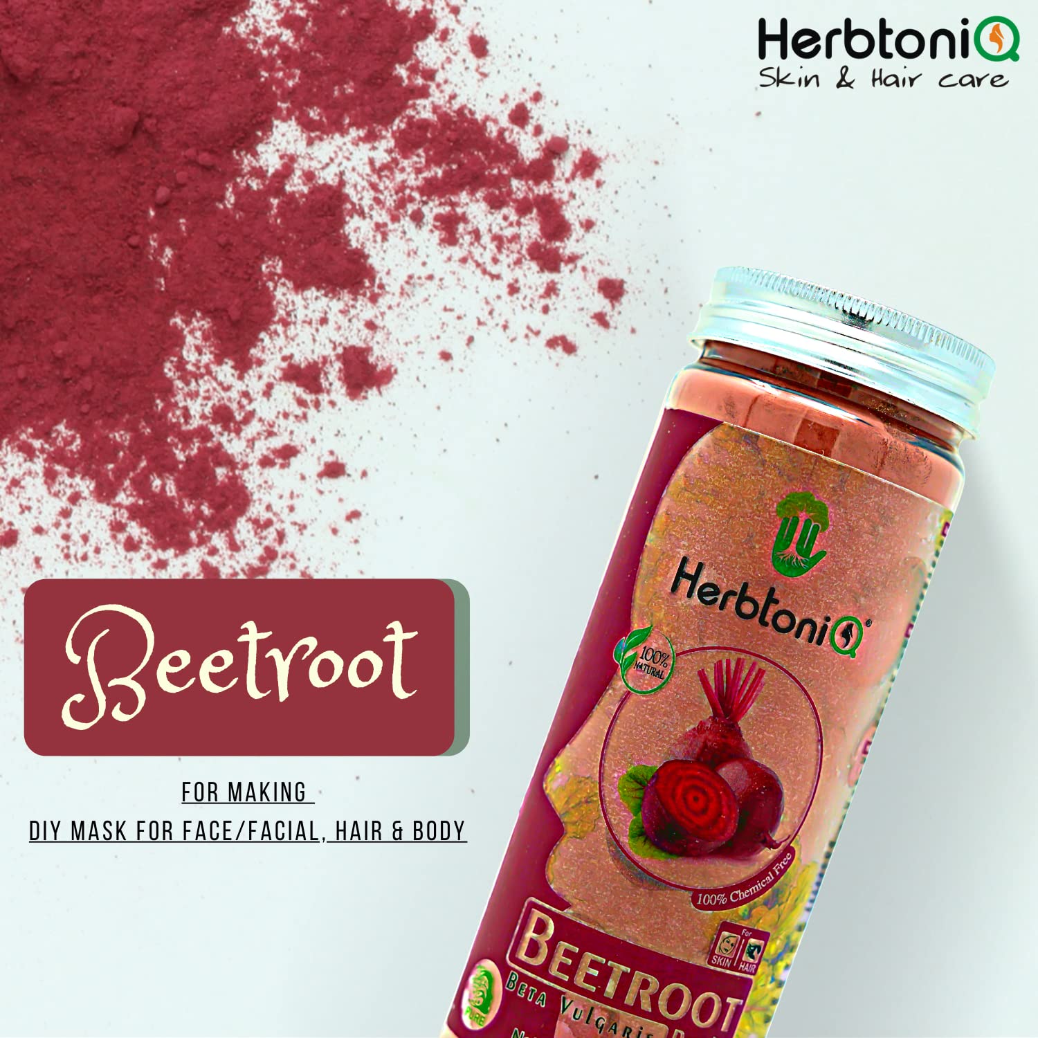 HerbtoniQ 100% Natural Beetroot Powder For Face Pack And Hair Pack (Beta  Vulgaris) 150g ▻ HerbtoniQ