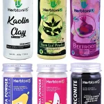 HerbtoniQ Natural Kaolin Clay Neem Beetroot Papaya Banana Charconite Clay Powder For Skin Care Face Pack (1000gm,Set of 6)