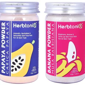 HerbtoniQ Papaya Powder And Banana Powder For Face Pack (300 g)