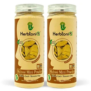 HerbtoniQ? Combo Of 2 100% Natural Multani Mitti Powder 150 Gram Each (Fuller?s Earth/Bentonite Clay) For Face Pack & Hair Pack, Fairness, For acne, Pimples & Spots (300g)