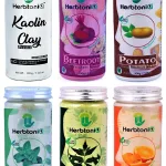 HerbtoniQ 100% Natural Kaolin Clay Beetroot Potato Mint Neem Orange Peel Powder For Face Pack (Set Of 6)