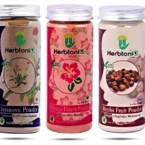 HerbtoniQ 100% Natural Dry Amla, Jatamansi, Hibiscus Flower, Reetha and shikakai Powder For Dandruff, Hair-Fall Hair Care regimens (700 Gram)