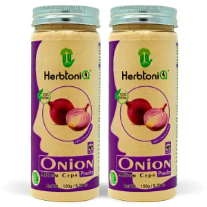 HerbtoniQ 100% Natural Onion Powder For Dandruff, Hair-Fall, Hair Care regimens, Hair Treatment Pack 300gm(Pack of 2)