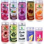 HerbtoniQ Combo of 10 100% Natural Tomato, Potato, Beetroot, Pomegranate, Orange, Rose, Neem, Kaolin, Papaya, Banana Powder for Making DIY Mud Mask for Face, Facial, Hair & Body(1650 Gram)