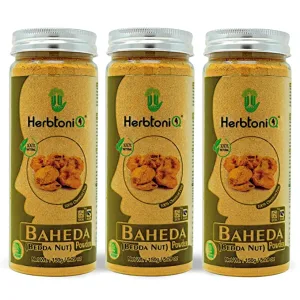 HerbtoniQ 100% Natural Baheda Powder (Bibhitaki/Bedda Nut/Terminalia bellirica) for Hair Pack and Face Pack (450)