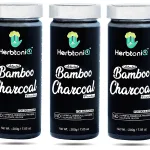 HerbtoniQ Organic Activated Bamboo Charcoal Powder For Face Pack And Hair Pack 200g (Pack of 3)