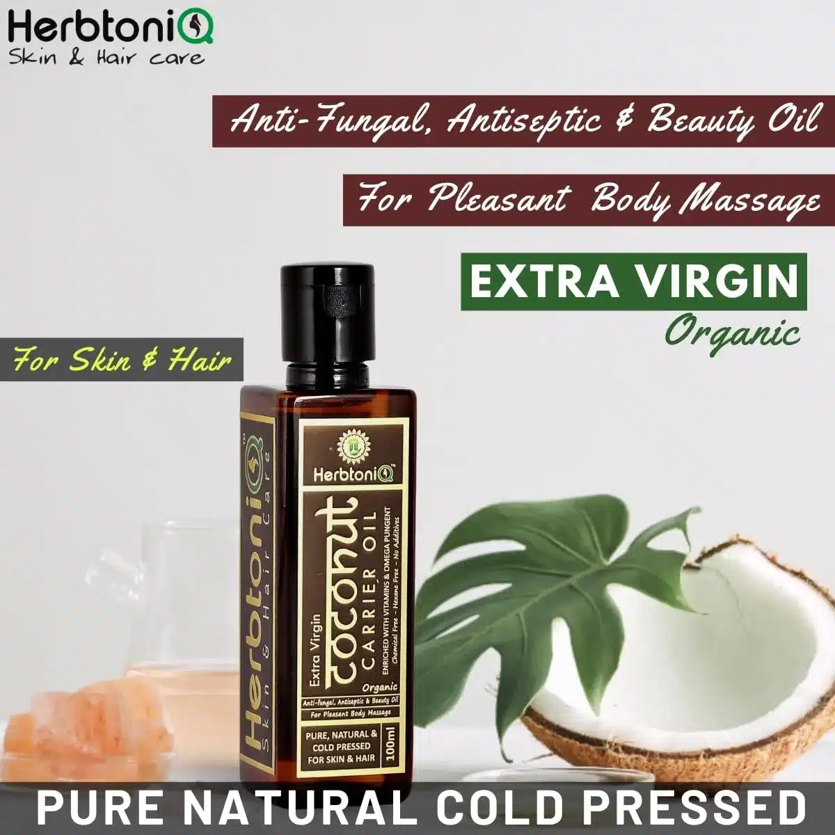 HerbtoniQ Organic Hair Care and Nourishment Kit Aloe Vera, Jatamansi & Hibiscus Powder