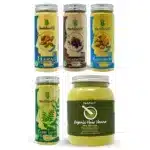 HerbtoniQ Set of 5 Natural & Organic Hair Care Products - Hair Growth, Dandruff Care, Coloring, and More - 1200g (5 Products)