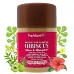 HerbtoniQ Hibiscus Shine & Strengthen Natural Shampoo Powder for Radiant Shine, Strength, Reduce Hair Fall, Dandruff Control, and Hair Growth for Men & Women 500g